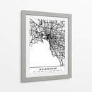 Melbourne - |Mapas negros 50 - Emiliano Deificus | Cuadro decorativo de Canvas Lab