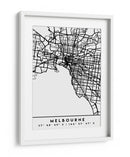 Melbourne - |Mapas negros 50 - Emiliano Deificus | Cuadro decorativo de Canvas Lab