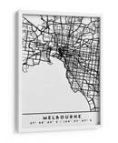 Melbourne - |Mapas negros 50 - Emiliano Deificus | Cuadro decorativo de Canvas Lab