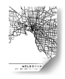 Melbourne - |Mapas negros 50 - Emiliano Deificus | Cuadro decorativo de Canvas Lab