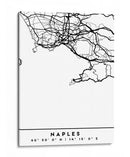 Naples - Mapas negros 58 - Emiliano Deificus | Cuadro decorativo de Canvas Lab