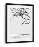 Naples - Mapas negros 58 - Emiliano Deificus | Cuadro decorativo de Canvas Lab