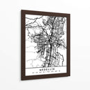 Medellín - Mapas negros 49 - Emiliano Deificus | Cuadro decorativo de Canvas Lab
