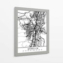 Medellín - Mapas negros 49 - Emiliano Deificus | Cuadro decorativo de Canvas Lab