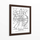 Munich - Mapas negros 57 - Emiliano Deificus | Cuadro decorativo de Canvas Lab
