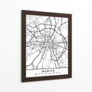 Munich - Mapas negros 57 - Emiliano Deificus | Cuadro decorativo de Canvas Lab