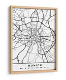 Munich - Mapas negros 57 - Emiliano Deificus | Cuadro decorativo de Canvas Lab
