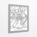 Munich - Mapas negros 57 - Emiliano Deificus | Cuadro decorativo de Canvas Lab