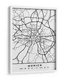 Munich - Mapas negros 57 - Emiliano Deificus | Cuadro decorativo de Canvas Lab