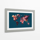 Flores del mapa mundial - Sarah Manovski | Cuadro decorativo de Canvas Lab