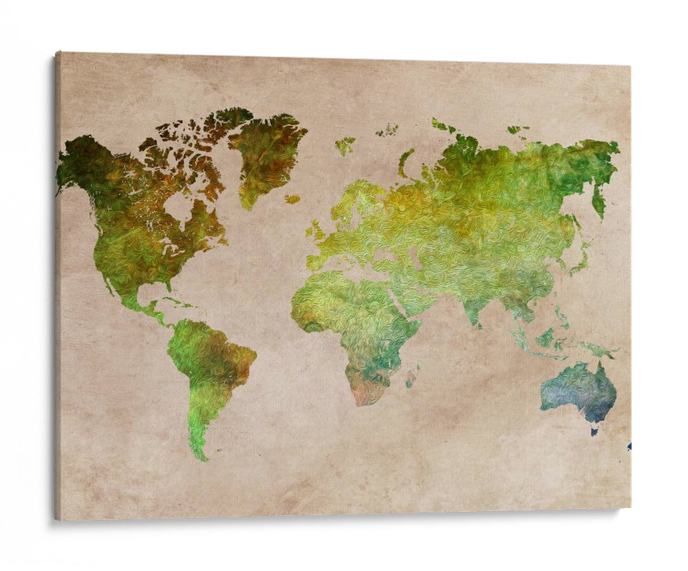 Mapa mundial 1 - Justyna Jaszke | Cuadro decorativo de Canvas Lab