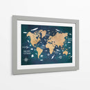 Mapa mundial 3 - Justyna Jaszke | Cuadro decorativo de Canvas Lab