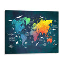 Mapa mundial 5 - Justyna Jaszke | Cuadro decorativo de Canvas Lab