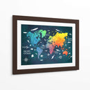 Mapa mundial 5 - Justyna Jaszke | Cuadro decorativo de Canvas Lab