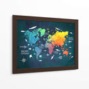 Mapa mundial 5 - Justyna Jaszke | Cuadro decorativo de Canvas Lab