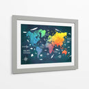 Mapa mundial 5 - Justyna Jaszke | Cuadro decorativo de Canvas Lab