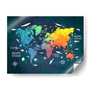 Mapa mundial 5 - Justyna Jaszke | Cuadro decorativo de Canvas Lab