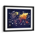 Mapa mundial 6 - Justyna Jaszke | Cuadro decorativo de Canvas Lab