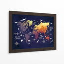 Mapa mundial 6 - Justyna Jaszke | Cuadro decorativo de Canvas Lab