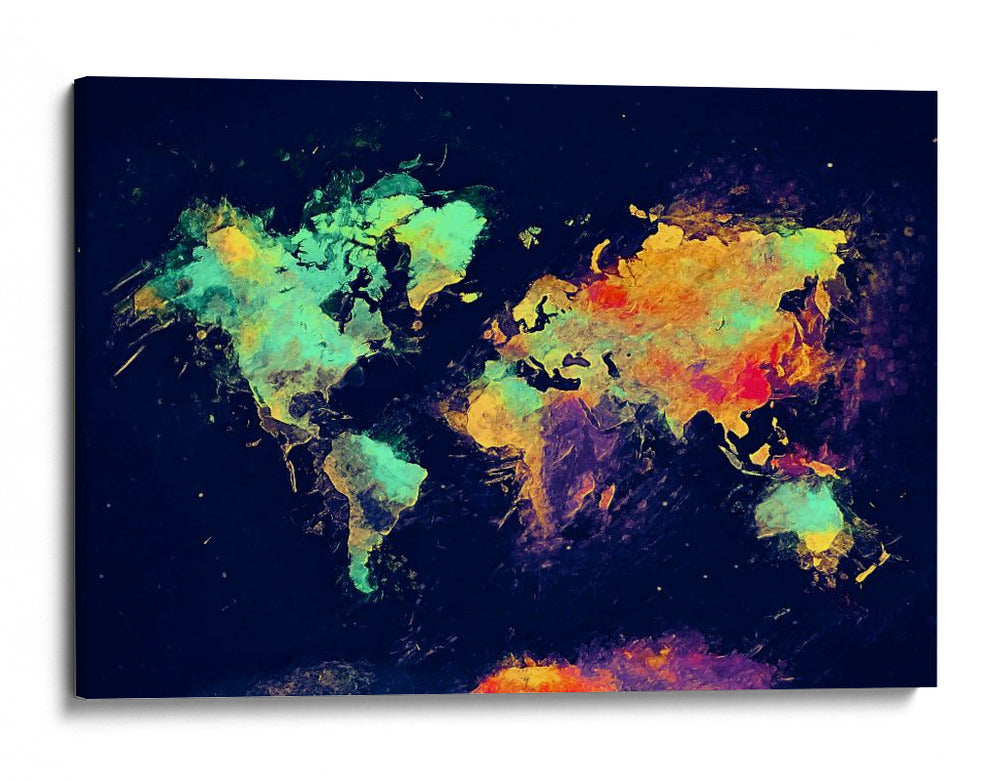 Mapa mundial 9 - Justyna Jaszke | Cuadro decorativo de Canvas Lab