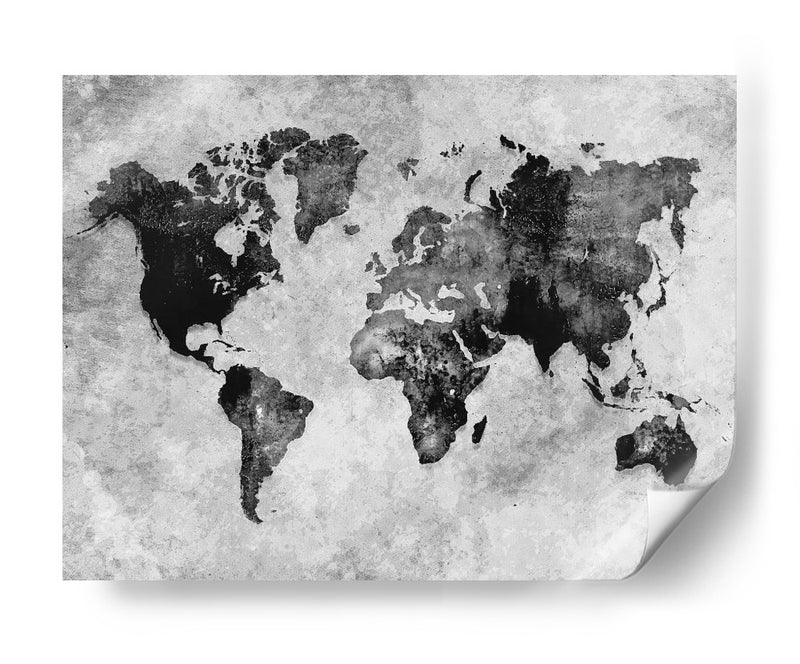 Mapa mundial 12 - Justyna Jaszke | Cuadro decorativo de Canvas Lab