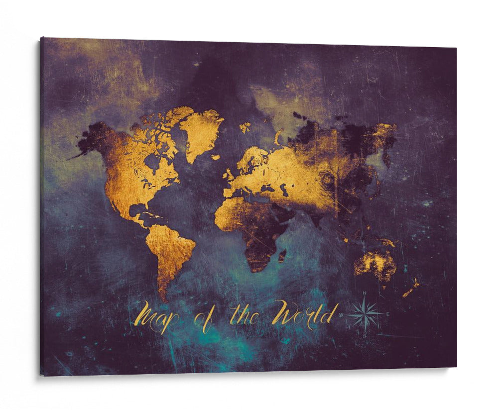 Mapa mundial 14 - Justyna Jaszke | Cuadro decorativo de Canvas Lab