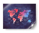 Mapa mundial 18 - Justyna Jaszke | Cuadro decorativo de Canvas Lab
