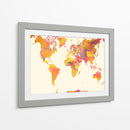 Mapa mundial 26 - Justyna Jaszke | Cuadro decorativo de Canvas Lab