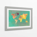 Mapa mundial 28 - Justyna Jaszke | Cuadro decorativo de Canvas Lab