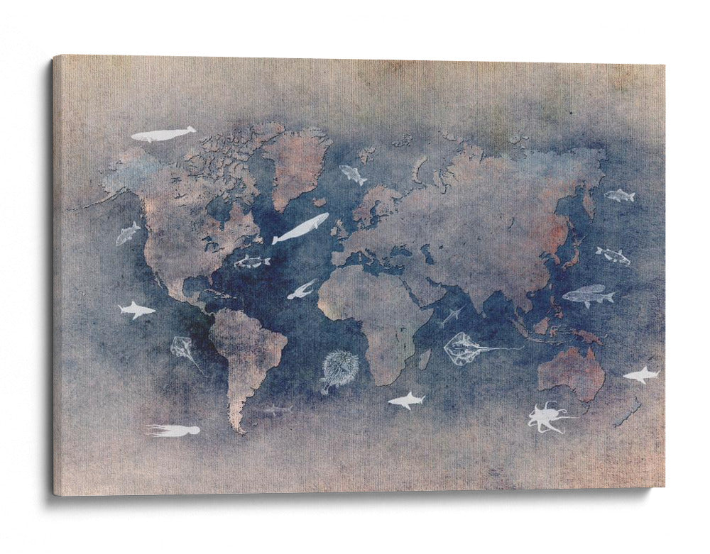 Mapa mundial 29 - Justyna Jaszke | Cuadro decorativo de Canvas Lab
