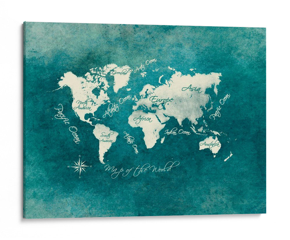 Mapa mundial 34 - Justyna Jaszke | Cuadro decorativo de Canvas Lab