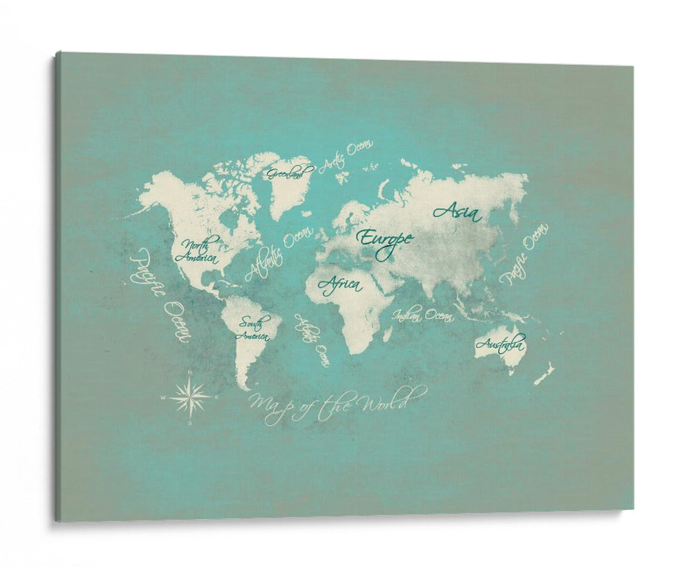 Mapa mundial 35 - Justyna Jaszke | Cuadro decorativo de Canvas Lab
