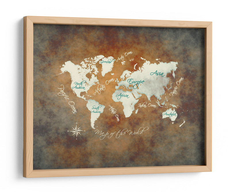 Mapa mundial 36 - Justyna Jaszke | Cuadro decorativo de Canvas Lab