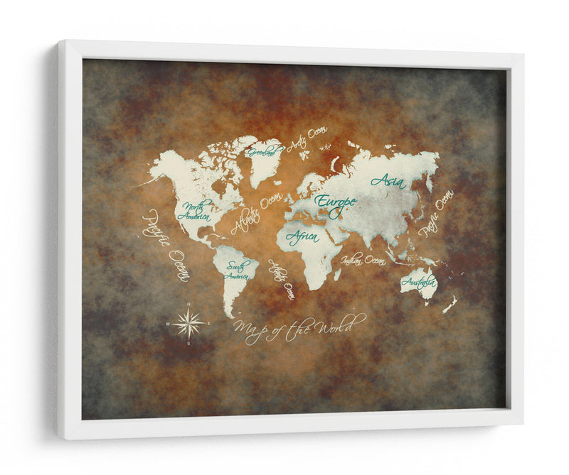 Mapa mundial 36 - Justyna Jaszke | Cuadro decorativo de Canvas Lab