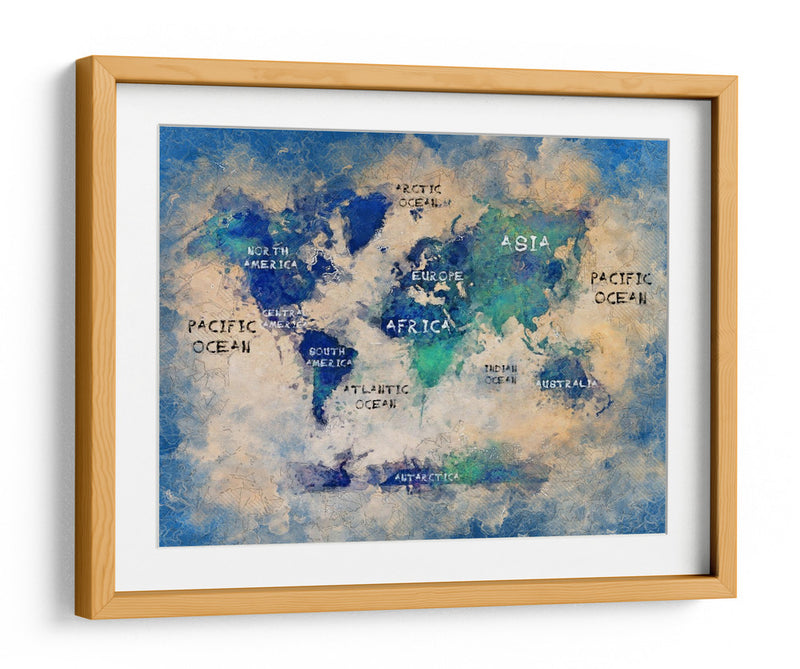 Mapa mundial 38 - Justyna Jaszke | Cuadro decorativo de Canvas Lab