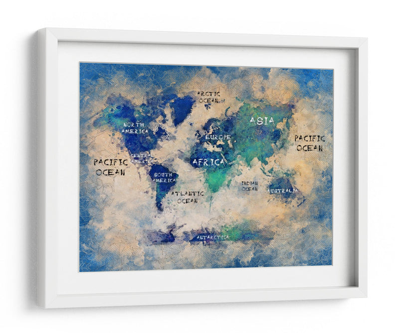 Mapa mundial 38 - Justyna Jaszke | Cuadro decorativo de Canvas Lab