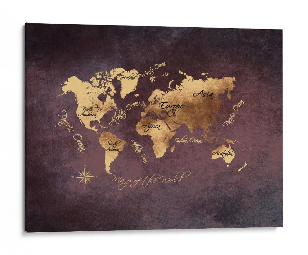 Mapa mundial 39 - Justyna Jaszke | Cuadro decorativo de Canvas Lab