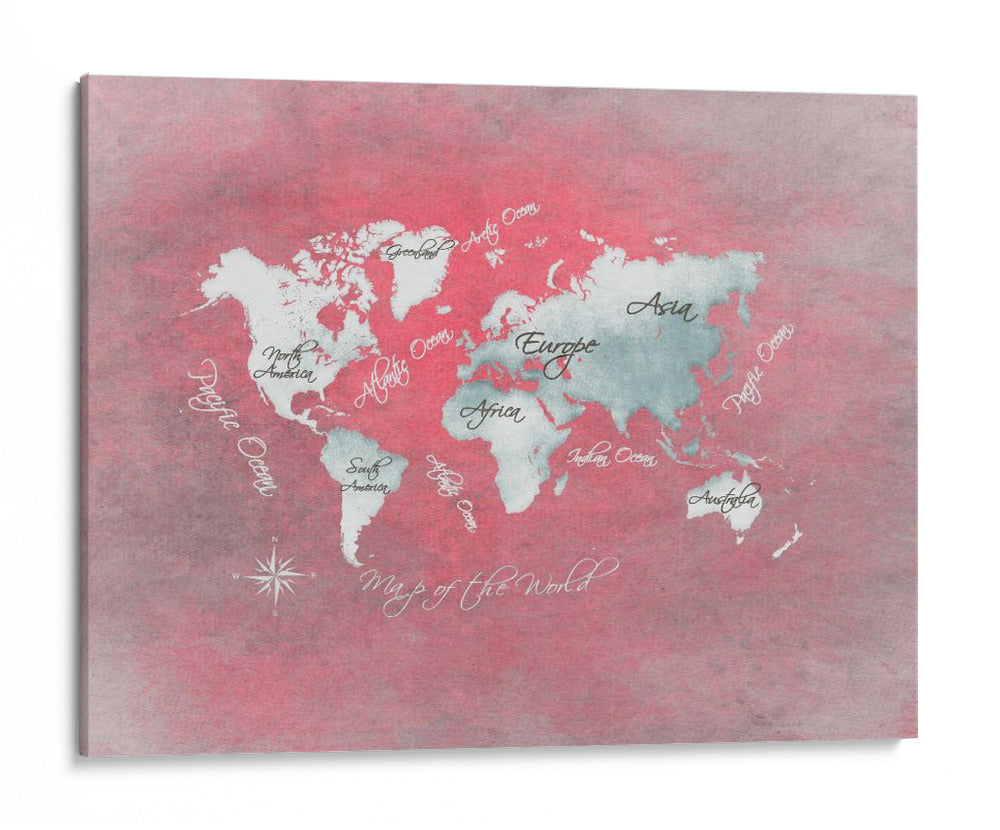 Mapa mundial 41 - Justyna Jaszke | Cuadro decorativo de Canvas Lab