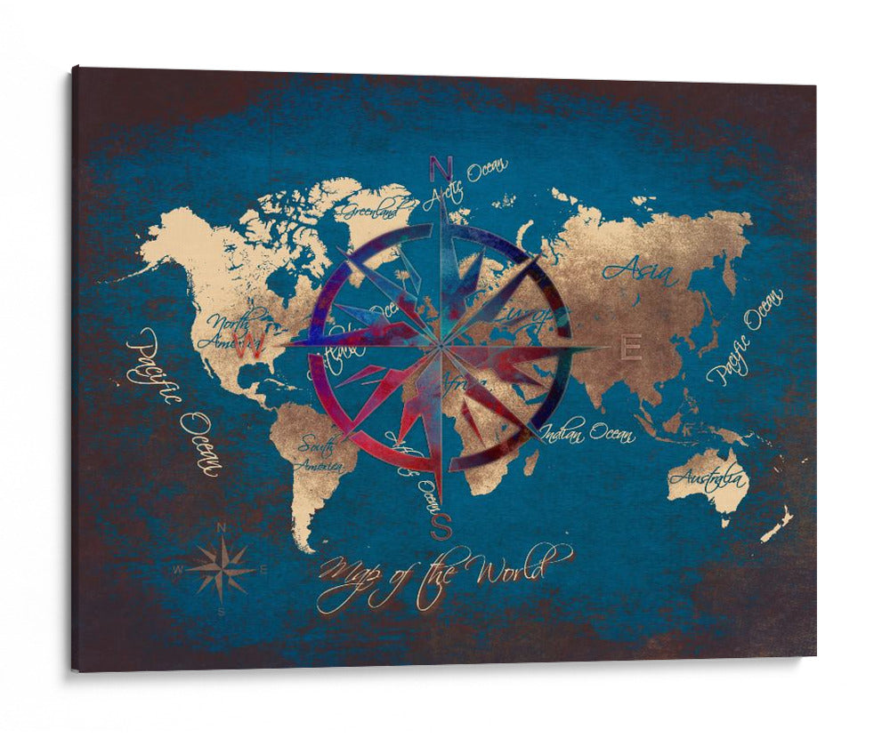 Mapa mundial 42 - Justyna Jaszke | Cuadro decorativo de Canvas Lab