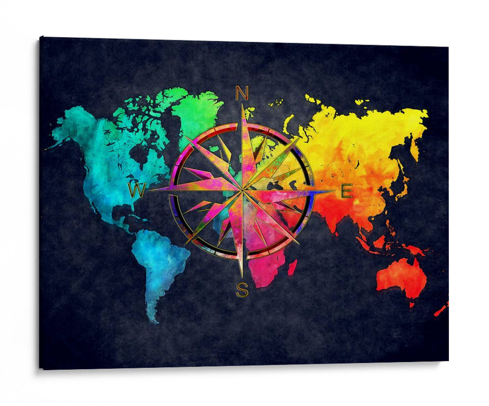 Mapa mundial 44 - Justyna Jaszke | Cuadro decorativo de Canvas Lab