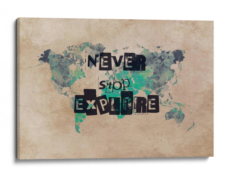 Mapa mundial 45 - Justyna Jaszke | Cuadro decorativo de Canvas Lab