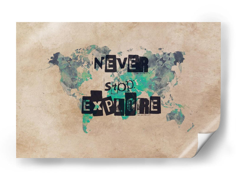 Mapa mundial 45 - Justyna Jaszke | Cuadro decorativo de Canvas Lab