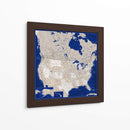 Mapa muy detallado de los Estados Unidos Kameryn - Rosana Laiz Blursbyai | Cuadro decorativo de Canvas Lab