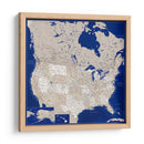 Mapa muy detallado de los Estados Unidos Kameryn - Rosana Laiz Blursbyai | Cuadro decorativo de Canvas Lab