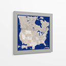 Mapa muy detallado de los Estados Unidos Kameryn - Rosana Laiz Blursbyai | Cuadro decorativo de Canvas Lab