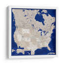 Mapa muy detallado de los Estados Unidos Kameryn - Rosana Laiz Blursbyai | Cuadro decorativo de Canvas Lab