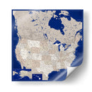 Mapa muy detallado de los Estados Unidos Kameryn - Rosana Laiz Blursbyai | Cuadro decorativo de Canvas Lab