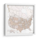 Mapa muy detallado de los Estados Unidos Louie - Rosana Laiz Blursbyai | Cuadro decorativo de Canvas Lab