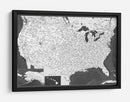 Mapa muy detallado de los Estados Unidos Olson - Rosana Laiz Blursbyai | Cuadro decorativo de Canvas Lab