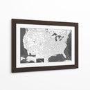 Mapa muy detallado de los Estados Unidos Olson - Rosana Laiz Blursbyai | Cuadro decorativo de Canvas Lab